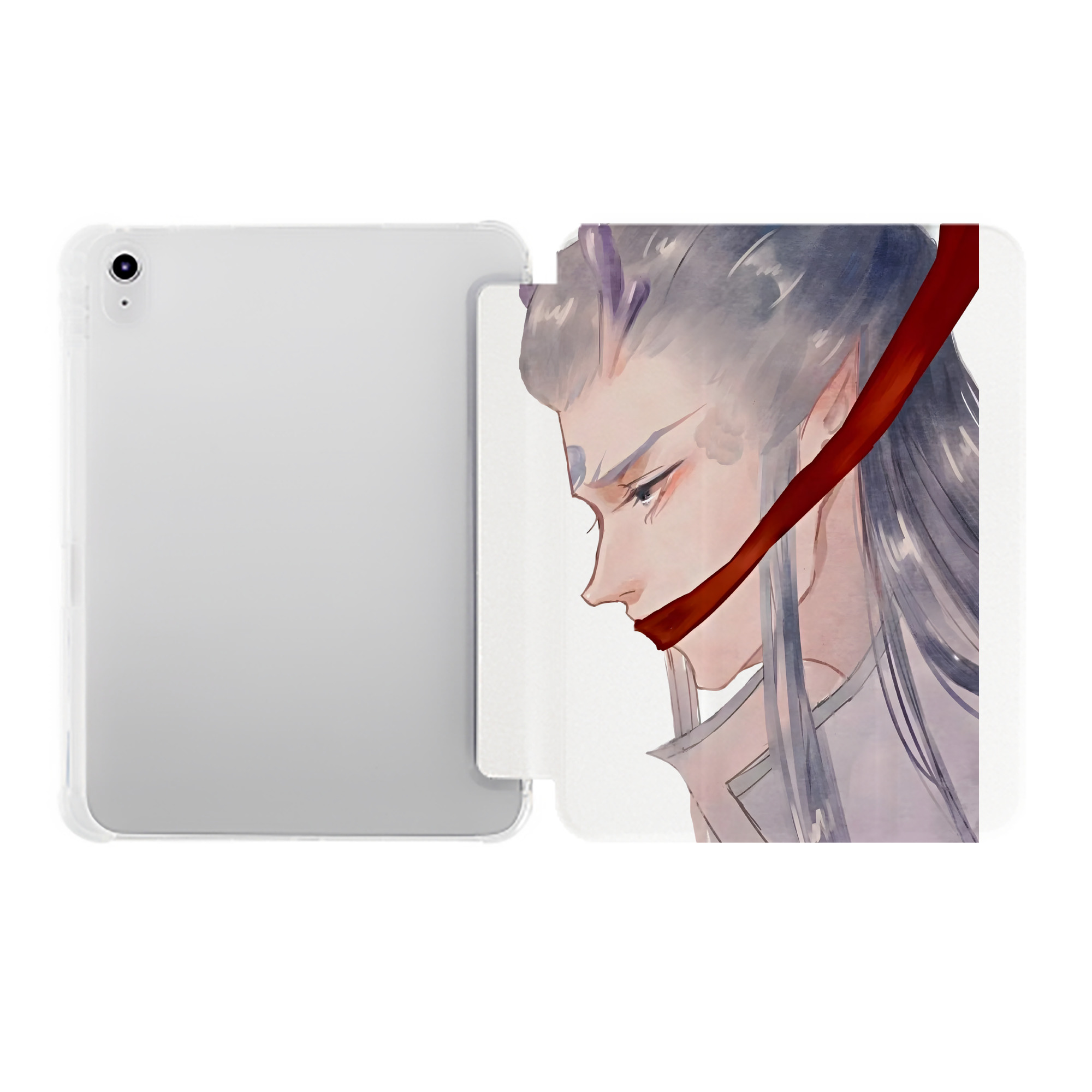 （画像用） Ne Zha 2 ナタ 魔童の大暴れ IPad ケース ペン収納付き 三つ折りスタンド PUレザー×シリコン 対応機種9.5/10.5/10.9インチ